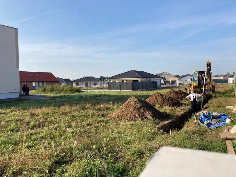 Stavba Cífer 1 – výkopové práce